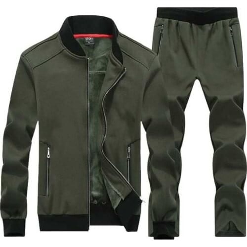 7XL 8XL Big Size Sporting Suits Men Sportswear Sets Jacket+Pants Large size 7X 6XL 8XLMen Tracksuit Leisure Mens Sporting set