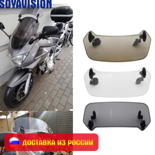 Universal Motorcycle Adjustable Clip On Windshield Extension Spoiler Windscreen Deflector For BMW Honda Suzuki Yamaha Kawasaki