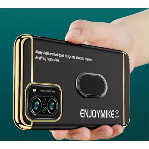 Full Protective Case For POCO F3 Case Lens protect Ring Stand Cover For POCO M3 POCO F2 Pro Fundas