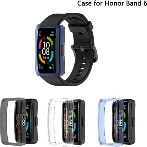 Protective Case Cover Frame Shell For Honor Band 6 Smart Watch Durable Anti-Scratch Protector Bumper Accessories