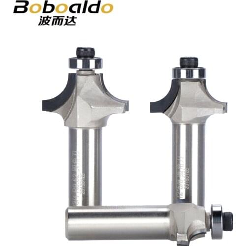 1pc 1/2" Shank Diamond Chamfer Round Router Bits Woodworking Cutter Slotter Engraving Machine Tool PCD Router Bit