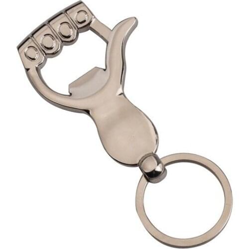 1Pcs Novel Multi-Function Metal Fist Key Ring Automotive Key Chain Accessories Festival Parties Bottle Opener Drink Supplies