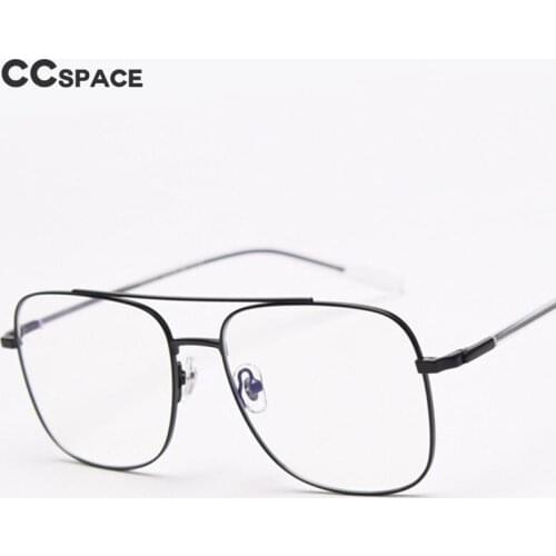 49435 Square Oversized Metal Glasses Frames Men Women Optical Fashion Computer Glasses