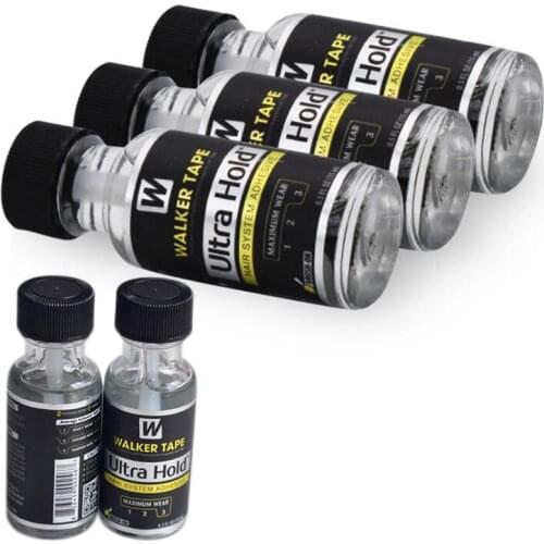 5 bottles 15ml Ultra Hold Liquid Glue Hair System Adhesive Brush-on For Lace Wig/Toupee Soft-bond Adhesive Leading Standard Glue