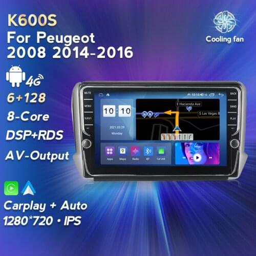 Car Video Android 11 Car Radio with screen Multimedia Video Player For Peugeot 208 2008 2013 - 2017 Auto CarPlay