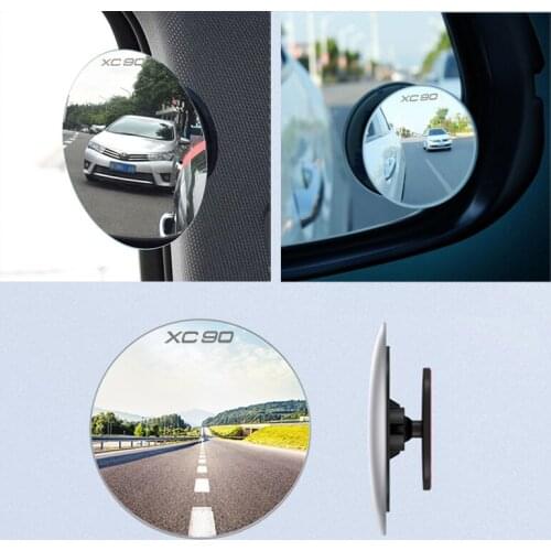 Auto mirror 304 stainless steel 360-degree small round side blind spot rearview mirror accessories for VOLVO XC90 2010-2019