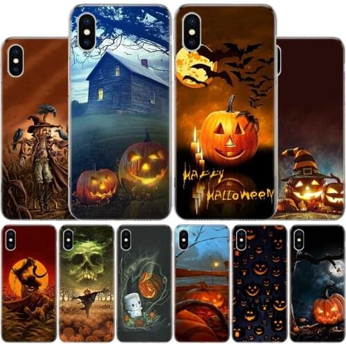 Halloween Scary Pumpkin Phone Case For Apple Iphone 11 12 Mini Pro X XR XS Max 7 8 6 6S Plus 5 SE 7G 6G + Art Cover Coque Capa S