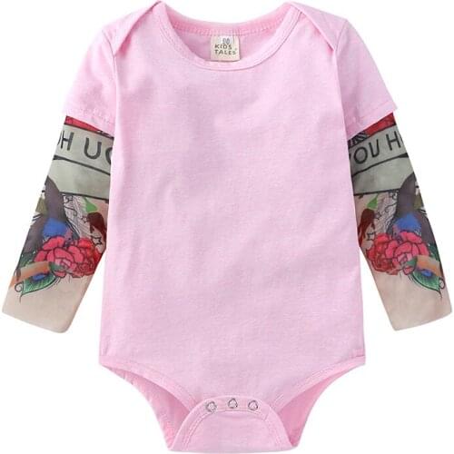 Kids rompers girls Rompers cartoon long Sleeve infant Jumpsuit Baby Rompers Newborn Clothes pink