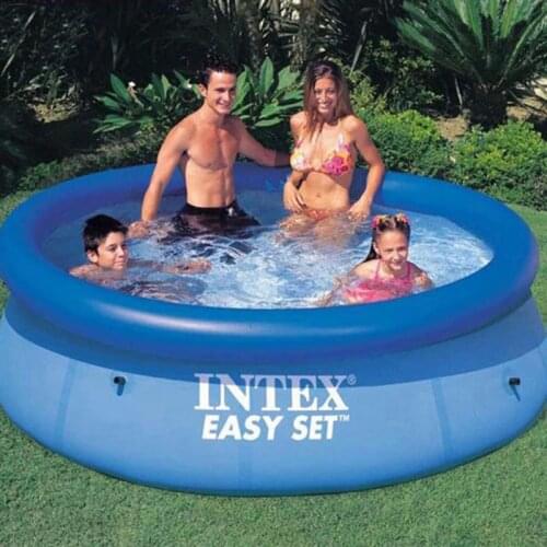 INTEX blue color above ground swimming pool family summer play kids children swim pool piscine aqua water sport easy set