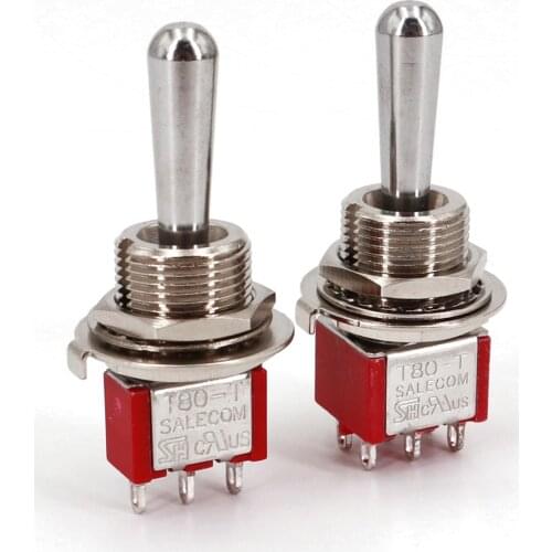 SH T80-T Z1 Series Large Long Handle 12mm Panel Mount Mini Toggle Switch 5A 125VAC