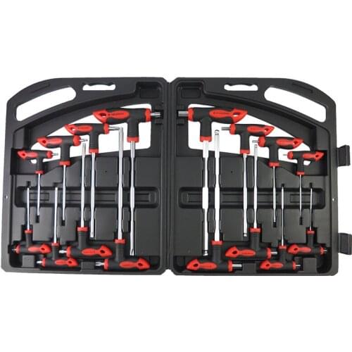 16 pcs T-Handle Ball End Hex Key Wrench Set & T-Handle Star Wrench Set Repair Hand Tool Set