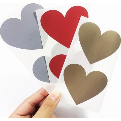 50 Pcs/lot kawaii Heart Scratch Coating Sticker DIY Note Sticker Decoration Label Multifunction Surprise Gift Scrapbook