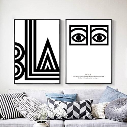 Nordic Minimalist Canvas Painting Abstract Eyes Prints Art Posters Prints Geometry letter Wall Picture Living Room home decor