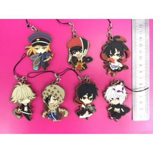 7pcs/lot Donten Ni Warau Original Japanese anime figure rubber Silicone sweet smell mobile phone charms/key chain/strap G548