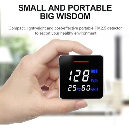 Air-08 Portable High Definition LED Laser PM2.5 Temperature Humidity Detector Intelligent Multifunction Detect Tool
