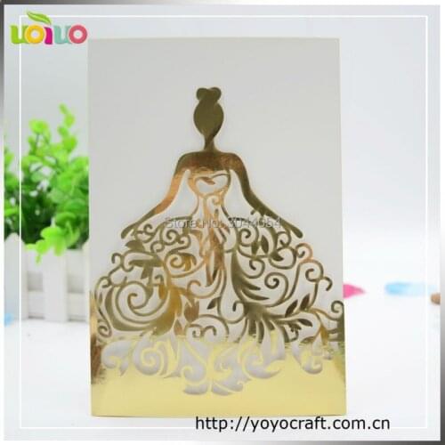 Special for girl birthday invitation card laser cut beautiful ballet girl happy birthday invitations birthday party decoration