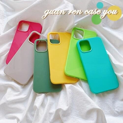 Simple Glossy Candy Color Case For Huawei P40 P30 Lite P20 Pro Nova 3i 3 4 4E 5 5i 6 7 8 P Smart Plus 2018 Soft Silicone Cover