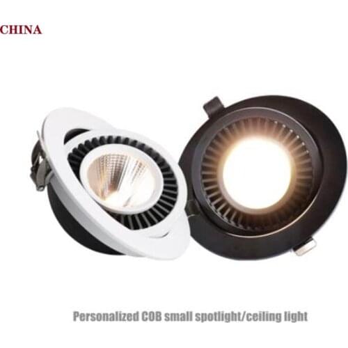 Dimbare Verzonken Led Downlights Hoek Verstelbare Cob Plafondlamp Spot Verlichting 7W 9W 12W 15w18w Roterende Led downlight AC85