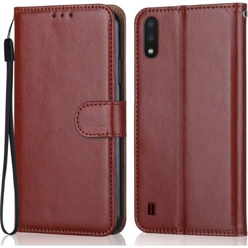 Luxury Pu Leather Case on For Samsung Galaxy A01 A105 5.7'' Case wallet Case For on Samsung A01 A 01 back Cover Phone Bag