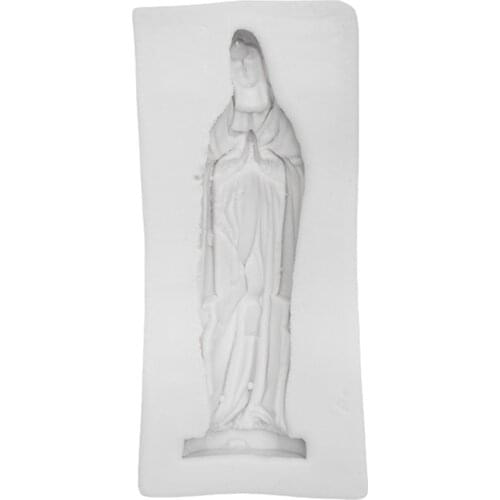 DIY Cute Virgin Mary Silicone Mold Candy Fondant Mold Cake Decorating Baking Tool Candle Resin Statue Casting Mould