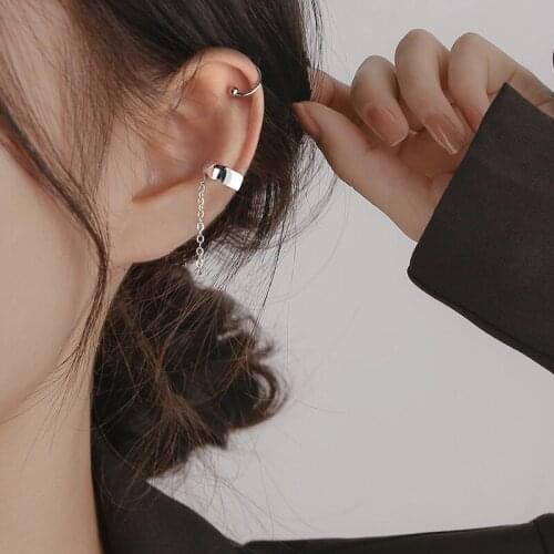 Luckydays New 1pcs Korean Fashion Clip On Earring Ear Cuff No Pierced Ear Clip Chain Earrings For Women Earcuff Party Jewelry