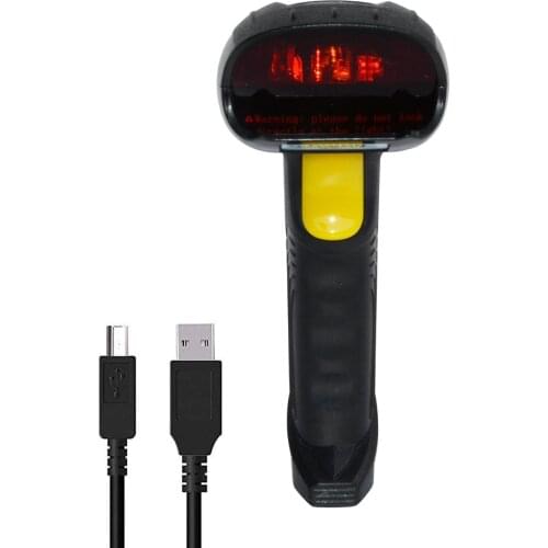 Barcode Scanner Wireless Laser Handheld USB Automatic Barcode Reader POS PC Laptop (2.4GHz Wireless & USB2.0 Wired)