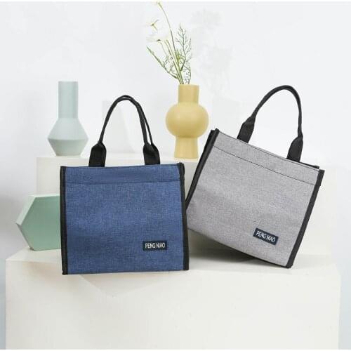 1PCs Fresh Cooler Bags Waterproof Nylon Portable Zipper Thermal Oxford Lunch Bags For Women Convenient Lunch Box Tote Food Bags