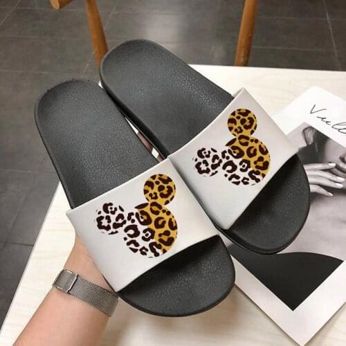 Family Shoes Summer Bathroom Sandals 2021 New Women slippers Home Indoors Slippers Cartoon Mouse head Fun Cute Floor Slippers