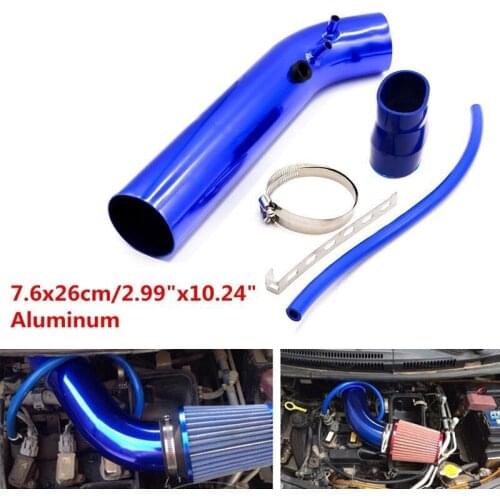 Universal 3" 76mm Aluminum Air Intake Pipe Kit / 3 Inch Racing Car Cold Air Intake Aluminum Tube