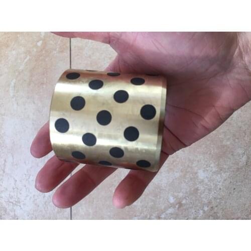 JDB 506060 oilless impregnated graphite brass bushing straight copper type, solid self lubricant Embedded bronze Bearing bush