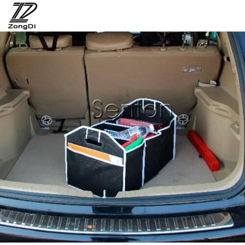 ZD Car Trunk Storage Bag Multifunction Rack Folding Net for Citroen C4 C5 Hyundai Solaris I30 VW Polo T5 Ford Fiesta Fusion 2017