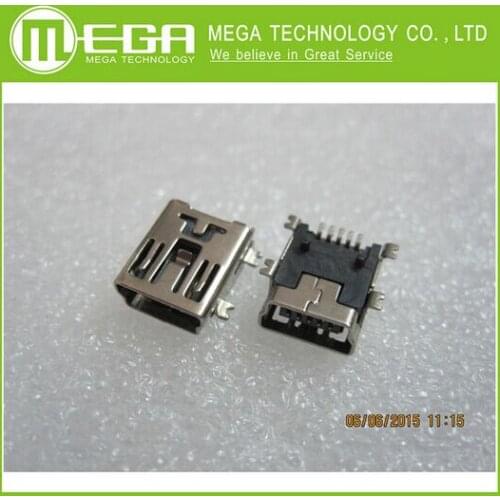10PCS/LOT micro USB connector mini USB 5Pin female mini USB female line 90 degree bend curved needle Automation Kits