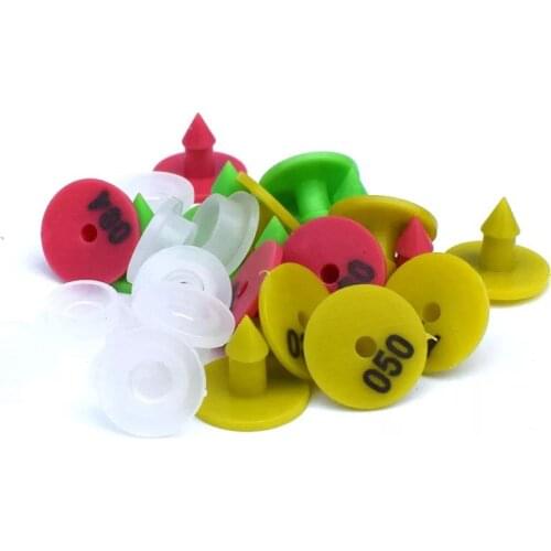 100 pcs Rabbit Ear Tag Signs With Words Ear Laser Typing Plastic Head Earrings Farm Animal Identification Card Farm Animals