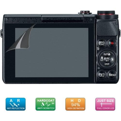 6pcs, 3pack) LCD Guard Film Screen Display Protector for Canon Powershot G7X / G7X III II / G5X / G9 X / G9X Mark II Camera