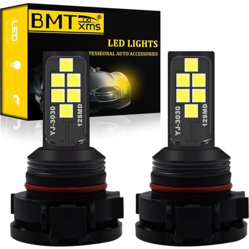 BMT H16 5202 PS19W LED PSX24W LED Bulb Car led fog lights lamp cars daytime running lights DRL White Amber LED 12V 24V Auto Lamp
