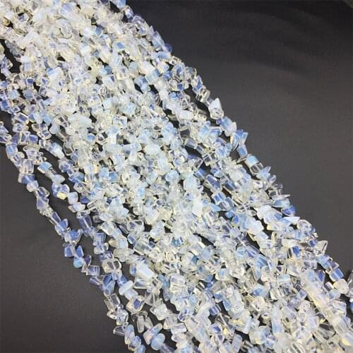 5-8mm Irregular Natural Opal Stone Beads DIY Loose White Opal Gravel Stone Beads For Jewelry Making Necklace Strand 80cm