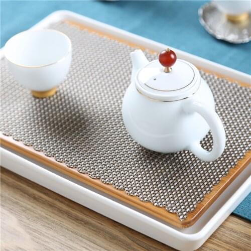 Tea tray pad can be folded to protect the tea tray scratch-resistant tea tray pad filter tea residues tea pad tea accessories