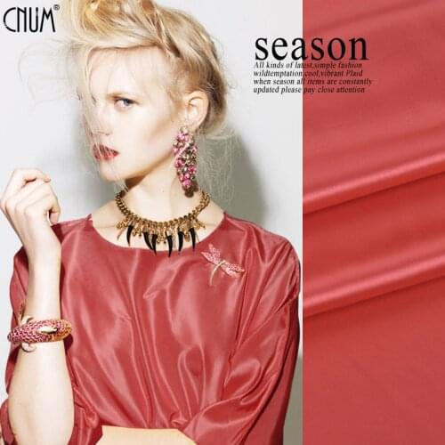 CNUM SS062 100% Natural Silk Satin/Pure Color, Tangerine/ Silk Fabric / Width 1.48yd Thickness 12mm