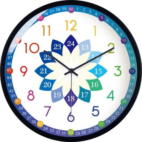 Kids Metal Wall Clock Silent Nordic Simple Creative Digital Fashion Wall Clocks Living Room Art Reloj Pared Home Decor AD50HD