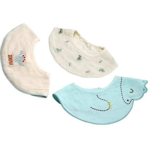 Creativity 3D Cartoon Cotton Gauze Baby Bibs Summer Soft Newborn Burp Cloth Baby Accessories
