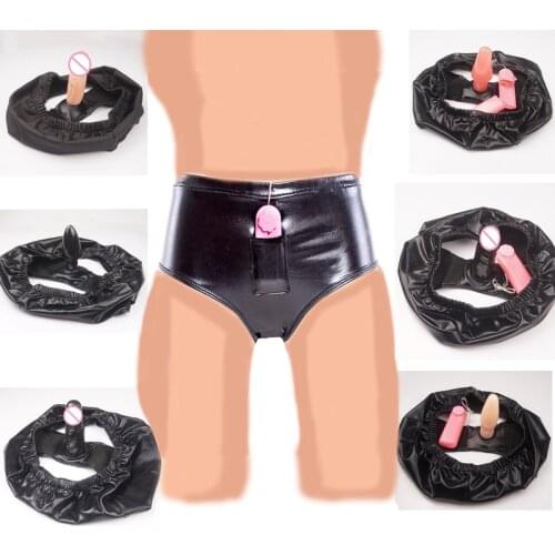 Elastic Silicone Dildo Underwear Chastity Discreet Wear.Strap-on Anal Butt Plug Panties,Strapon Sex Toys For Women