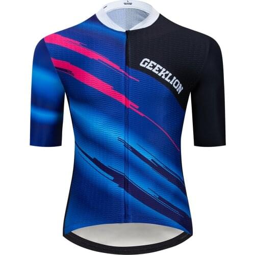 Geeklion Laser Cut Short Sleeves MTB Jersey Cycling Pro Aero Fit Ciclismo Maillot Summer Bike Wear