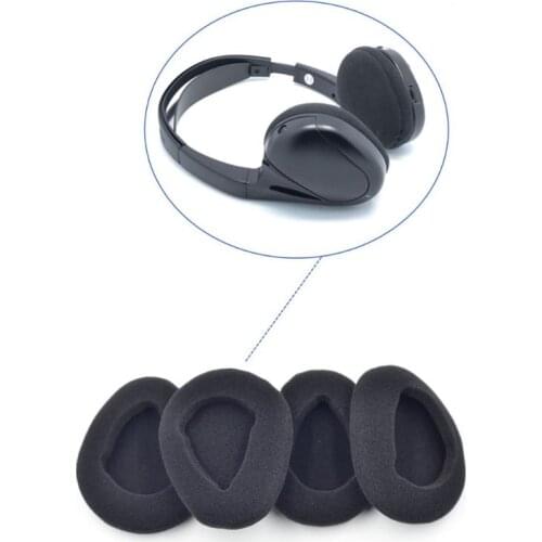 2PCS 80mm Soft Foam Earpads Ear Cover Cushion for Infrared Wireless Headphones for Automobile Entertainment DVD Player HCCY