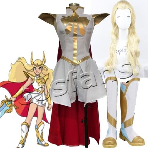 New She-Ra/Princess Adora Cosplay Costume Women Cute Suit Halloween Uniforms She-Ra&the Princesses of Power She-Ra Cosplay Boots