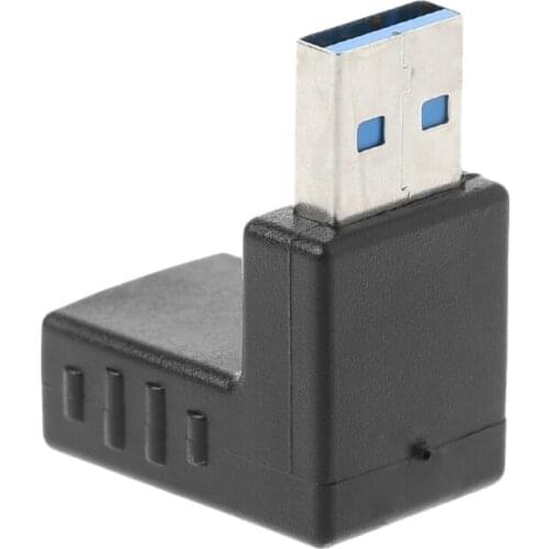 90˚ Left Right Angled USB 3.0 A Male To Female Connector Adapter For Laptop PC