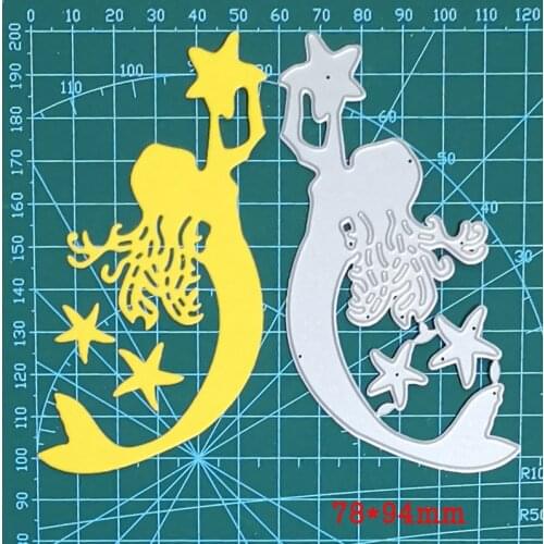 Craft Dies cut stencils mermaid carry starfish 2021 new Cutting Die Mold Scrapbook paper knife mould blade punch dies template