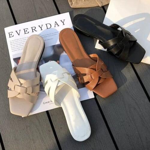 Womens Slippers Designer Brand Shoes Outdoor Summer Slides Open Toe Flat Casual Shoes Slippers Luxury Female Leisure Sandals