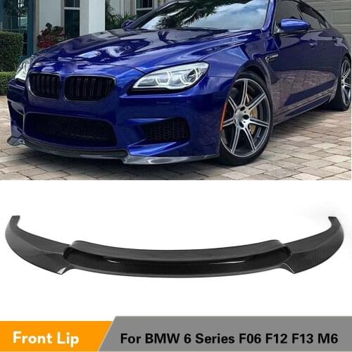 Carbon Fiber / FRP Unpainted Front Bumper Lip Spoiler for BMW F06 F12 F13 M6 Base Convertible Coupe 2013 - 2016