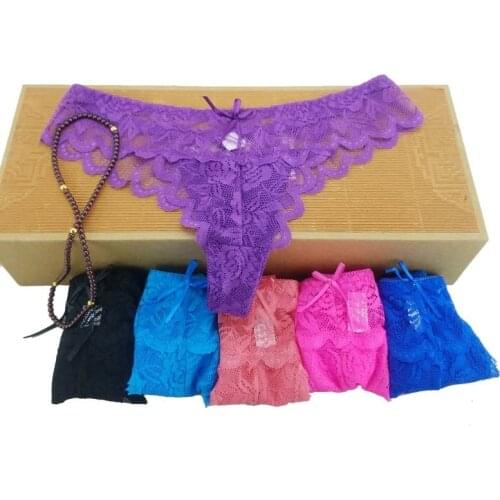 6 colors LACE Cotton Womens Sexy Thongs G-string Underwear Panties Briefs For Ladies T-back,1pcs/Lot 169