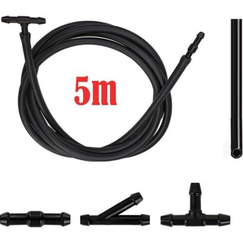 Jet Connector Pipe Hose Tube Universal Washer Water Windshield Wiper Black
